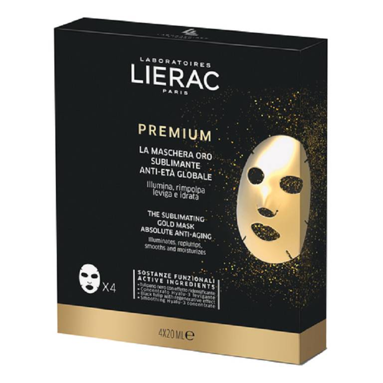 LIERAC PREMIUM MASCHERA ORO 4P