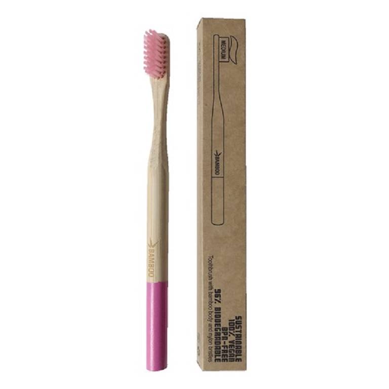 SPAZZOLINO BAMBOO MEDIUM ROSA